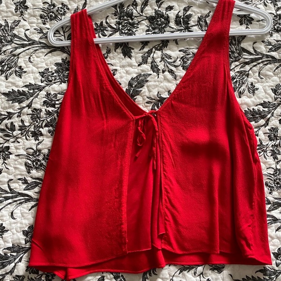 Red Wilfred Free tie back cropped tank - XS - Picture 2 of 3